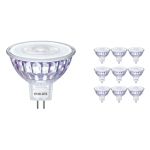 Multipack 10x Philips Master Value LED Spot GU5.3 MR16 5.8W 490lm 36D - 940 Kaltweiß | Höchste Farbwiedergabe - Dimmbar - Ersatz für 35W