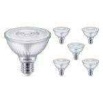 Multipack 6x Philips Master Value LED Glühbirne Reflektor E27 PAR30 9.5W 740lm 25D - 927 Extra Warmweiß | Höchste Farbwiedergabe - Dimmbar - Ersatz für 75W