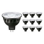 Multipack 10x Philips Master LED Spot GU5.3 MR16 7.5W 500lm 36D - 930 Warmweiß | Höchste Farbwiedergabe - Dimmbar - Ersatz für 50W