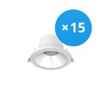 Multipack 15x Noxion LED Downlight Apollo 9W 1100lm 60D - 840 Kaltweiß | 145mm - Ausschnitt 120mm - UGR <19