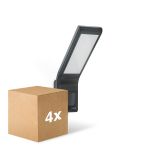 Multipack 4x Steinel Led-Scheinwerfer XLED Home Anthrazit 10.5W 550lm - 830 Warmweiß | IP44 - Bewegungssensor - Symmetrisch