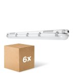 Multipack 6x Ledvance LED Feuchtraumleuchte Feuchtigkeitsdicht Value 40W 4800lm - 840 Kaltweiß | 120cm 