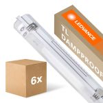 Multipack 6x Ledvance LED Feuchtraumleuchte Feuchtigkeitsdicht Gehäuse Performance | Geeignet Für  2x150cm LED Röhre