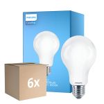 Multipack 6x Philips Corepro LED Glühbirne E27 Birne Matt 13W 2000lm - 865 Tageslichtweiß | Ersatz für 120W