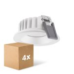 Multipack 4x Ledvance LED-Spot Air Fix Aluminium Weiß 6W 480lm 36D - 927 Extra Warmweiß | Ausschnitt 68mm - IP65 - Höchste Farbwiedergabe - Dimmbar