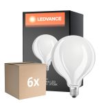 Multipack 6x Ledvance LED Classic E27 Globe Matt 11W 1521lm - 827 Extra Warmweiß | Dimmbar - Ersatz für 100W