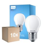 Multipack 10x Philips Corepro LED Lustre E27 Kugel Matt 6.5W 806lm - 827 Extra Warmweiß | Ersatz für 60W