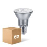 Multipack 6x Philips Master Value LED Glühbirne Reflektor E27 PAR20 6W 515lm 25D - 930 Warmweiß | Höchste Farbwiedergabe - Dimmbar - Ersatz für 50W