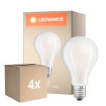 Multipack 4x Ledvance Classic LED E27 Birne Fadenlampe Matt 24W 3452lm - 827 Extra Warmweiß | Ersatz für 200W