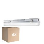 Multipack 4x Ledvance LED Feuchtigkeitsdicht Gehäuse MT Gen 3 IP65 | Geeignet für 1x120cm LED Röhre