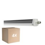 Multipack 4x Ledvance Wasserdicht Deckenleuchte Feuchtigkeitsdicht FLEX Durchgangsverdrahtung 42W 6800lm - 840 Kaltweiß | IP66 - Ersatz Für 2x 58W