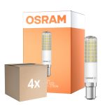 Multipack 4x Osram Special T Slim LED B15d Klar 8W 1055lm - 827 Extra Warmweiß | Dimmbar - Ersatz Für 75W
