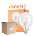 Multipack 4x Osram LED Superstar E27 Globe G125 Fadenlampe Klar 11W 1521lm - 927 Extra Warmweiß | Höchste Farbwiedergabe - Ersatz Für 100W