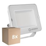 Multipack 8x Ledvance LED-Scheinwerfer Kompakt Weiß 50W 5000lm 100D - 865 Tageslichtweiß | IP65 - Symmetrisch 