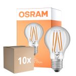 Multipack 10x Osram Led Star Classic LED E27 Birne Fadenlampe Klar 4.9W 470lm - 827 Extra Warmweiß | Lichtsensor