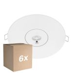 Multipack 6x Noxion LED Emergency Spot Weiß 3W 240lm - 850K Kaltweiß | 3 Stunden Notbeleuchtung - Autotest - 140mm