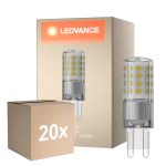 Multipack 20x Ledvance Performance LED Capsule Klar G9 4.4W 600lm - 827 Extra Warmweiß | Dimmbar - Ersatz Für 48W