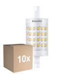 Multipack 10x Philips CorePro LED R7S Linear 78mm Klar 7W 950lm - 830 Warmweiß | Ersatz Für 60W