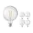 Multipack 5x Calex Smart Tuya Wifi E27 Globe Fadenlampe 7.5W 1055lm - 818-830 Abstimmbares Weiß | Dimmbar - Ersatz für 75W 