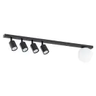 Emibig Deckenleuchte Baster Stahl Schwarz | Geeignet für 4x GU10 - Max 8W, 1x E14 - Max 10W