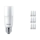 Multipack 10x Philips Corepro LED E27 Tubular Stick Matt 9.5W 1050lm - 840 Kaltweiß | Ersatz für 75W