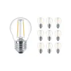 Multipack 10x Philips Corepro LED Glühbirne E27 Birne Klar 7W 806lm - 827 Extra Warmweiß | Ersatz für 60W