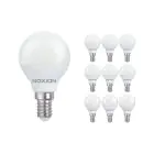 Multipack 10x Noxion Lucent Lustre LED E14 Kugel Matt 4.5W 470lm - 827 Extra Warmweiß | Ersatz für 40W