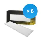 Multipack 6x Bright Choice LED Panel Backlit 36W 3240lm - 840 Kaltweiß | 120x30cm - UGR 