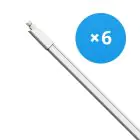 Multipack 6x Bright Choice LED Feuchtraumleuchte 17W 1870lm - 840 Kaltweiß | 120cm