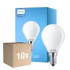 Multipack 10x Philips Corepro LED Lustre E14 Kugel Matt 6.5W 806lm - 840 Kaltweiß | Ersatz Für 60W