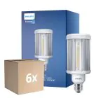 Multipack 6x Philips TrueForce LED E27 HPL Klar 28W 3800lm 360D - 830 Warmweiß | Ersatz für 125W