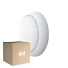 Multipack 4x Noxion LED-Wand- und Deckenleuchte Pro V2 12/16/20W 2400lm - 830-840-865 CCT | 325mm - IP65 - Bewegungs- und Lichtsensor + Ring Weiß