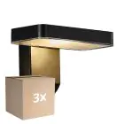 Multipack 3x Nordlux Solar Wandleuchte Rica Quadrat Schwarz 4.5W 450lm - 830 Warmweiß | Bewegungs- und Lichtsensor