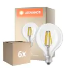 Multipack 6x Osram LED Superstar E27 Globe G95 Fadenlampe Klar 11W 1521lm - 927 Extra Warmweiß | Höchste Farbwiedergabe - Ersatz Für 100W