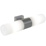 Nordlux Tangens Applique Murale Verre et Métal Gris | IP44 - Convient pour 2x E14