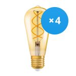 Multipack 4x Ledvance Vintage 1906 LED E27 Poire Dorée 4W 300lm - 820 Blanc Très Chaud | Équivalent 25W