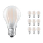 Multipack 10x Ledvance Classic LED E27 Poire Filament Dépolie 7.5W 1055lm - 827 Blanc Très Chaud | Équivalent 75W