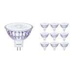 Multipack 10x Philips Master LED Spot GU5.3 MR16 5.8W 345lm 36D - 922-927 Dim To Warm | Meilleur Rendu Des Couleurs - Dimmable - Équivalent 35W