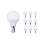 Multipack 10x Noxion Lucent Lustre LED E14 Boule Dépolie 2.5W 250lm - 827 Blanc Très Chaud | Équivalent 25W
