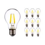 Multipack 10x Noxion Lucent LED E27 Poire Filament Claire 4.5W 470lm - 840 Blanc Froid | Équivalent 40W