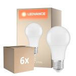 Multipack 6x Ledvance Classic LED E27 Poire Dépolie 8.8W 806lm - 827 Blanc Très Chaud | Dimmable - Équivalent 60W