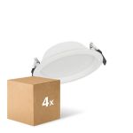 Multipack 4x Ledvance Downlight LED Alu DN150 14W 1190lm 100D - 830 Blanc Chaud | 160mm - IP44 
