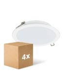 Multipack 4x Philips Downlight LED Lediniare DN065B Meta lBlanc 12W 1200lm 110D - 830-840-865 CCT | 175mm - Diamètre 150mm - IP20