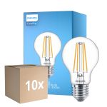 Multipack 10x Philips Corepro LED Ampoule E27 Poire Claire 8.5W 1055lm - 840 Blanc Froid | Équivalent 75W