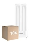 Multipack 10x Ledvance DULUX-F LED 12W - 840 Blanc Froid | 4-Pins - Équivalent 24W