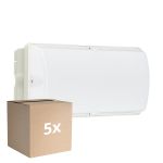 Multipack 5x Philips LED Sécurité Ledinaire WL055V Blanc 6W 600lm - 830 Blanc Chaud | 374x150mm - IP65 - Détecteur De Mouvement