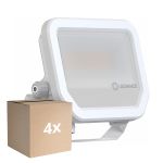 Multipack 4x Ledvance Projecteur LED Aluminium Blanc 17W 2200lm 100D - 830 Blanc Chaud | IP66 - Symétrique