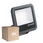 Multipack 4x Ledvance Projecteur LED Aluminium Noir 69W 10000lm 100D - 865 Lumière Du Jour | IP66 - Symétrique