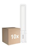 Multipack 10x Philips CorePro PL-L LED Ampoule HF 8W - 840 Blanc Froid | 4-Pins - Équivalent 18W
