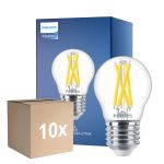Multipack 10x Philips MASTER LED E27 Boule Filament Claire 3.5W 470lm - 922-927 Dim To Warm | Meilleur Rendu Des Couleurs - Dimmable - Équivalent 40W